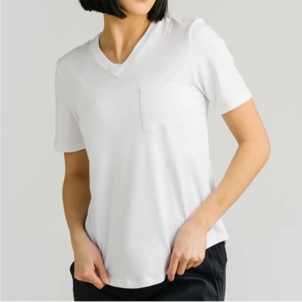 ZYIA White Women’s Go To Pocket Shirt